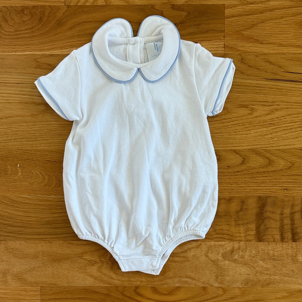 EUC Little English White Bubble with Blue Edging
